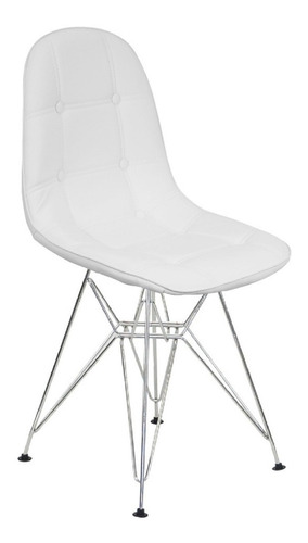 Cadeira Charles Eames Botonê Eiffel Base Metal Cromado