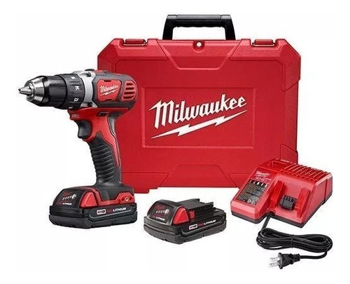 Taladro Atornillador Inalambrico Milwaukee 2606-259ca 18v Color Rojo/negro