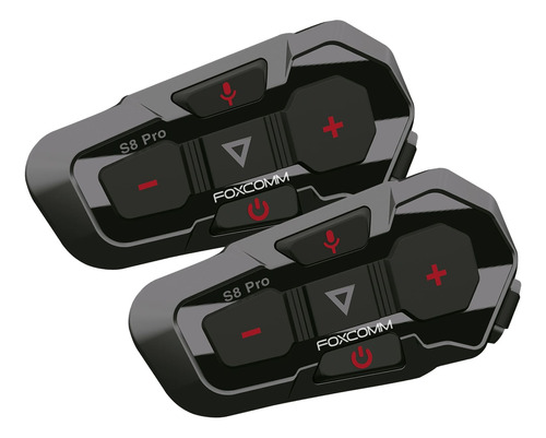 Intercomunicador Bluetooth P/moto Fox S8 Pro Pack X2 