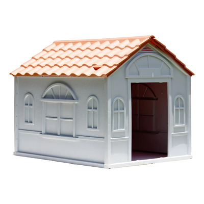 Casita para Perros Grande y Mediano Large Breed Dog House Rimax Color Crema | Envío gratis