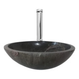 Lavabo Ovalin Media Esfera Mármol Gris Medida 35 X 12