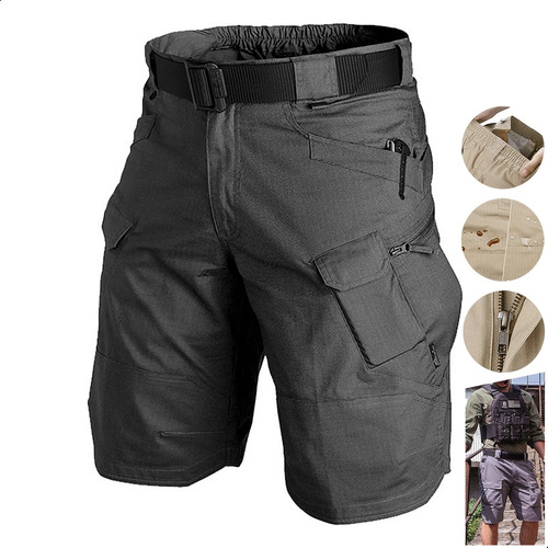 Bermudas Hombre Short Táctico Cargo Militar Ripstop Urbano