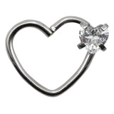 Piercing Daith Corazon C/ Cofj01 1.0x8 Acero Quirurgico 1un