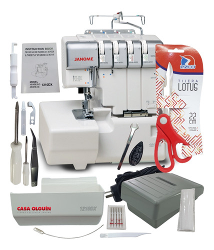 Janome 1210dx 4h. + Gtía 3años