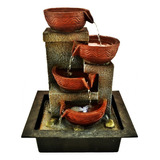 Fuente De Agua 40cm Deco Arte Moderno Relajación Zn Ct