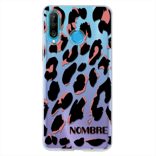 Funda Huawei Antigolpes Animal Print Personalizada Tu Nombre