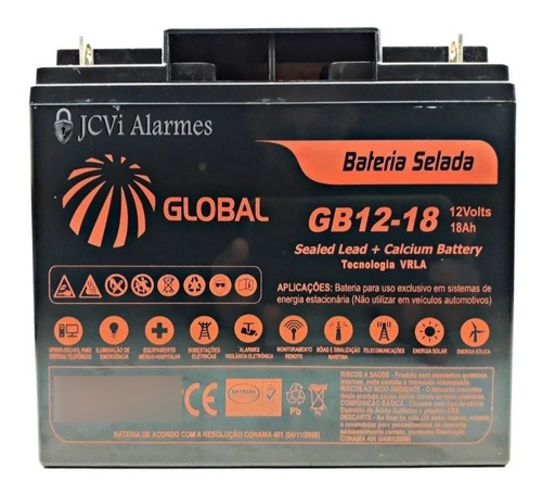 Kit 2x17ah Baterias Global Nhs Premium Pdv Senoidal 2200va