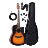 Violao Strinberg Aço Folk Sd200c Kit Capa Acessorios Full