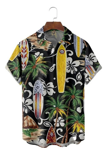 Camisa Hawaiana Unisex Coconut Floral V2, Camisa De Playa De