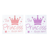 Adhesivos De Pared Para Niñas Con Diseño De Princesa, 2 Unid