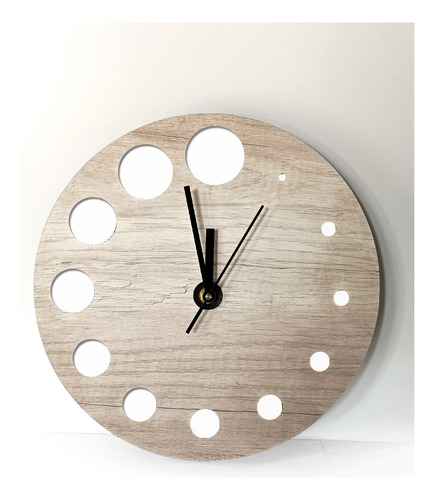 Reloj De Pared De Madera Analógico De Diseño Denver 40x40