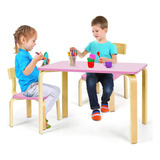 Mesa Y Sillas De Madera Para Niños Pequeños Lectura Artes