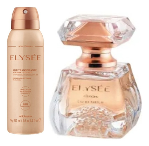 Combo Perfume  Elysée Edp 50ml + Aerossol 75g Feminino O Boticário Chipre Floral