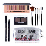 All In One Makeup Kit,12 Colors Naked Shimmer Eyeshadow Pale