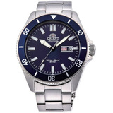 Reloj Orient Raaa0009l Hombre Diver Automático Kano Color De La Malla Plateado Color Del Bisel Azul Color Del Fondo Azul