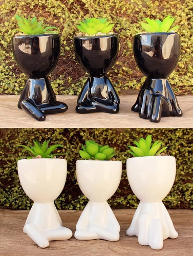 2 Vasos Robert Decorativo Com Planta