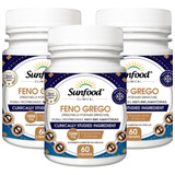 3 Potes Feno Grego 1000mg 180 Capsulas Total