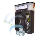 Mini Ventilador Portátil Enfriador Con Humidificador Luz Led