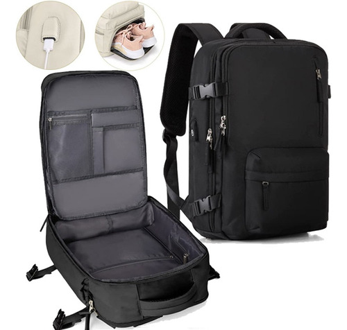 Mochila De Viaje Grande Impermeable For Recarga Usb De