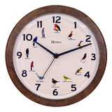 Relógio Parede Decorativo Herweg Canto Pássaros Passarinhos