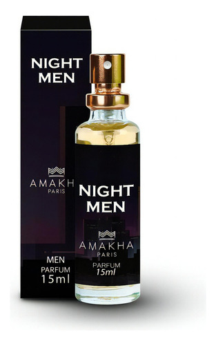 Perfume Masculino Night Men Amakha Paris 15ml Para Bolso