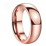 01 Aliança De Tungstênio Ouro Rose 3/4/6/8mm Aro 10 Ao 34