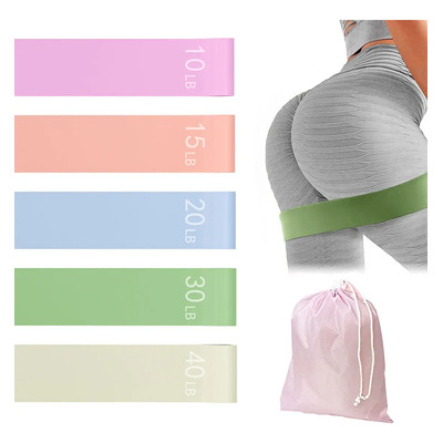 5 Bandas Elásticas Ligas Resistencia Piernas Ejercicio Yoga Bandas Elásticas Fitness Resistencia Para Hombre Mujer, Cintas Musculación De Látex Natural Con Bolsa Almacenamiento Piernas Brazos Glúteos | MercadoLibre