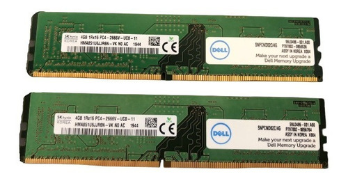 Memoria Desktop Udimm 4gb Dell Ddr4 Pc4 2666mhz Snpcnd02c/4g