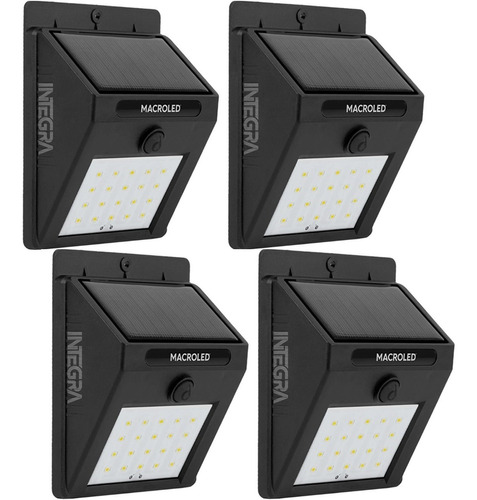 Kit Reflector Solar 30 Led Sensor Movimiento Seguridad Luz