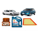 Kit 2 Filtros Aceite +aire+shell 10w40 X4l Vw Gol Fox Suran 