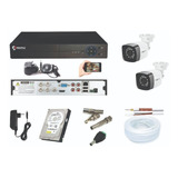 Kit 2 Câmeras De Segurança Hd 720p + Dvr 04 Ch + Hd 160gb