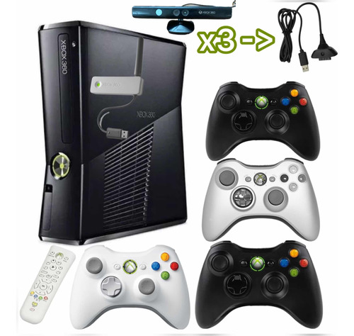 Xbox 360 + 4 Mandos + Control Remoto Xbox