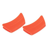 Conjunto Le Creuset 2 Pegadores De Alças De Silicone Cozinha Cor Laranja