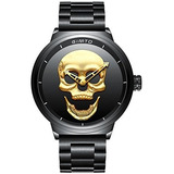 Reloj De Acero Inoxidable Impermeable Con Estilo De Calavera