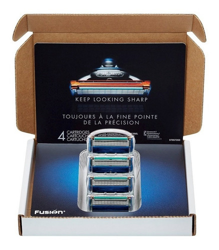 Gillete 4 Cartuchos Desechables Fusion Men's Razor Blade