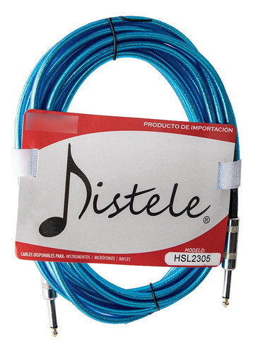 Cable Premium 6 Mts Guitarra O Instrumento Color Metálic