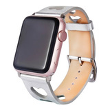 Pulseira De Couro Compatível Apple Watch 45mm Series 7 Heart