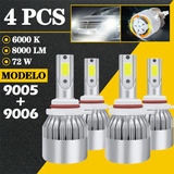 9005 9006 Blanco Kit Faros Led Luz Alta Y Baja Para Toyota