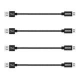 4 Cables De Carga Micro Usb Para Android (9 In/23 Cm) Cosoos