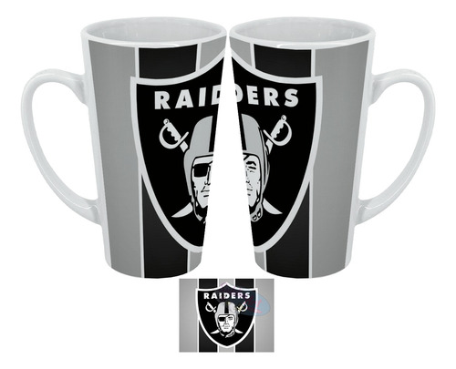 Taza Blanca Cónica 17 Oz Nfl Las Vegas Raiders