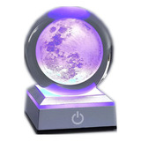 Yougifts Bola De Cristal 3d Luna Con Led Colorido