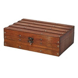 Slpr - Caja Decorativa De Madera Pequeña (madera Roja), Colo