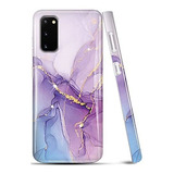 Funda Para Galaxy S20 Marmol Purpura/oro