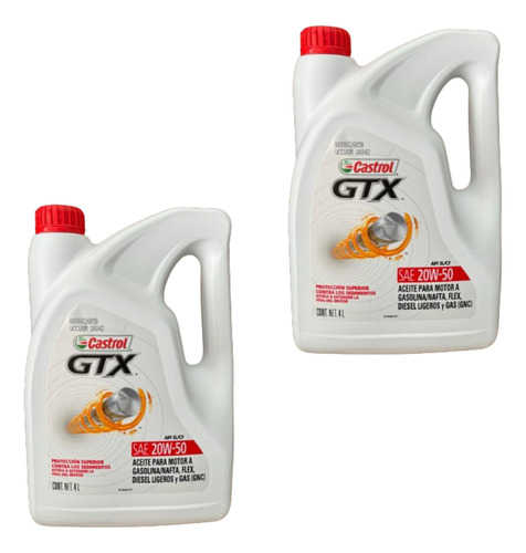 Aceite Castrol Gtx 20w50 X 8 Litros Mineral 