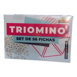 Triomino Juego De Mesa 56 Fichas Domino Bisonte