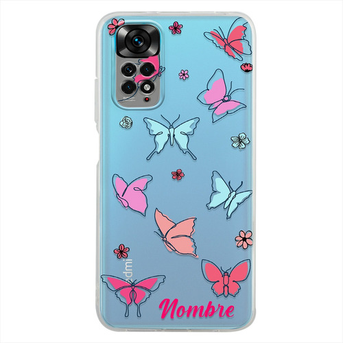 Funda Para Xiaomi Mariposas Personalizada Nombre