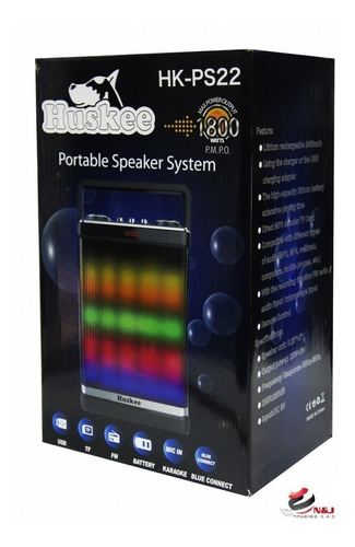 Parlante Cabina Portátil Bluetooth Karaoke 1800 Wats  