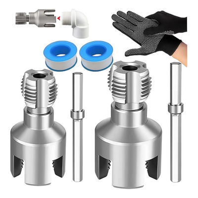 Herramienta De Rosca Tubería Interna Externa Una 1\u002F2''3\u002F4，Multifuncional Herramientas de hardware，para Hogar construcción y industrial Producción，Material de acero al carbono，Viene con guantes | MercadoLibre