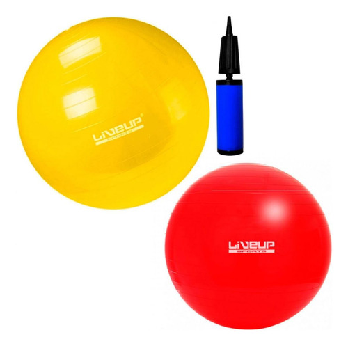 Kit Bola Suiça 45cm + Bola Suiça 75cm Com Mini Bomba De Infl