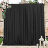 Cortina Negra Para Fiestas Y Eventos - 10x10ft, Sin Arrugas,